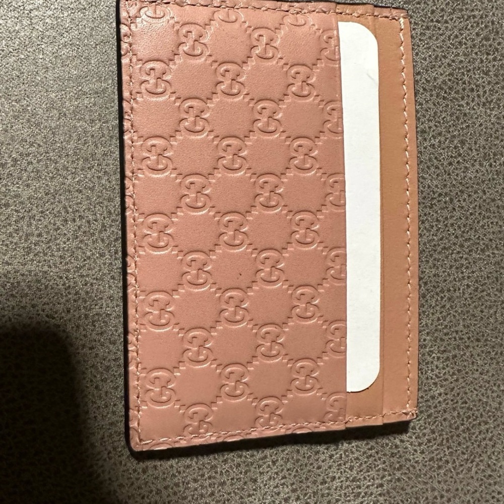 Gucci Microguccisima Card Holder - Pink